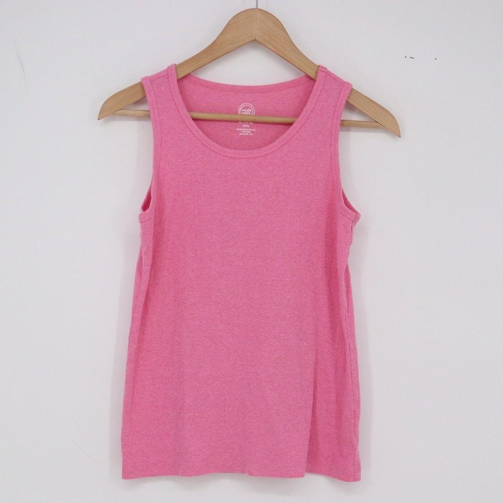Wonder Nation Tank Top Girls XL 14-16 Plus Ribbed Pink Sleeveless Excellent